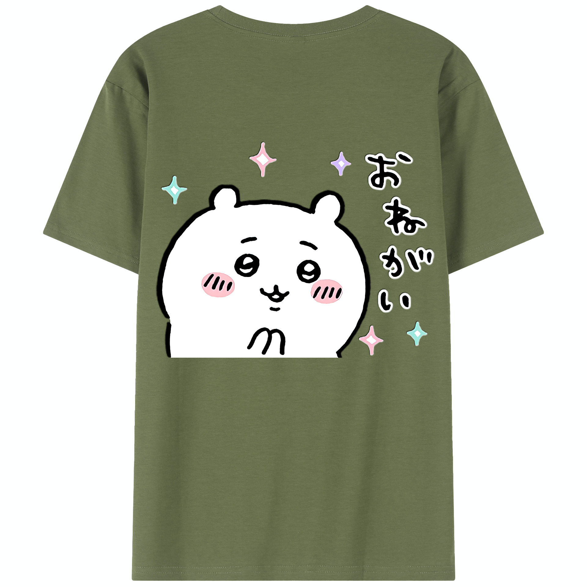 （画像用） ちいかわ ちいかわ Chii-kawa chiikawa 綿100％半袖Tシャツ（背面プリント）